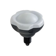 Kipp 03190-12065 Thermoplastic/Steel Novo·Grip Indexing Plunger M12x1.5 Thread Metric 50 mm Diame, 1, Light Grey Color, Size 2, 57.