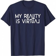 가상현실 나의 현실은 가상 VR 게이머 비디오 게임 티셔츠, Youth, Black_Large