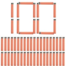 소프트 총알 흡입/중공 구멍/솔리드/나선형 폼 회전 리필 다트 너프 토이건 시리즈 블래스터용 선물용 100 개, 09 XUANFENG Orange