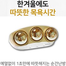 알파고 욕실난방기 가정용 램프히터 목욕탕 전기난로 사무실 업소용 화장실 난방기, 3구 램프히터
