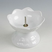 가재울통상 백자 꽃잎 도자기 촛대 (대) 양초홀더 장식소품 인테리어소품 0-93-056934-53ea, gajae5407 본상품선택