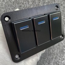 판넬스위치 램프 명판 금속 2 3 4 5 6 8 gang 듀얼 led 해양 보트 로커 스위치 패널 트럭 보트 자동차 스위치 패널 라이터 소켓 회로 차단기, d 2 갱 블랙