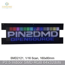 led전광판 P2.5 실내 64x32 도트 RGB 풀 컬러 LED 매트릭스 패널 128x32 Pin2dmd 핀볼 VPin 디스플레이용, [01] Regular, Regular
