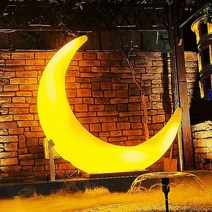 달조명 보름 달 조명 대형 무드 인테리어 야외 빛나는 인터넷 연예인 스윙 의자 스마트 목가적 인 장식 태양 초승달 모양의 램프, [02] 1.4m 초승달 직접 전기 모델 수직/평면