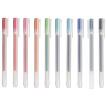 무인양품 무지 젤 잉크 노크 볼펜 리필심 0.38mm 0.5mm 0.7mm, 무지0.38볼펜 오렌지 구형