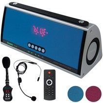 DY-1004 휴대형 블루투스 앰프 스피커 강의 행사 무선마이크 (타입/칼라선택)- STM, BLUE, 기본A타입+헤드마이크