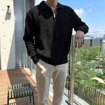 하찌 2way 지퍼 카라 니트 가디건 5컬러