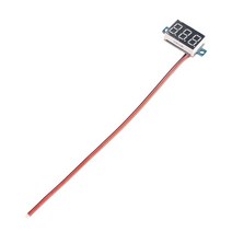0.36 인치 디지털 전압계 DC 2.5-40V 0V-100V 2 라인 3 자리 전압 패널 미터 디스플레이 LED 색상, 02 Blue