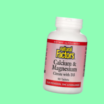 칼슘 마그네슘 Natural Factors 구연산칼슘 25Omg citrate calcium magnesium 비타민D3 복합제 [9O정*1병], 1개