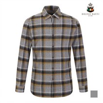 인디안 BRUNO BAFFI 남성 캐주얼 체크 셔츠_MKONLUW9321