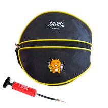 카카오프렌즈 볼가방, 블랙+펌프(레드)