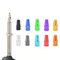 JABEZOC1067 자전거 알루미늄 프레스타 밸브캡 튜브캡 마개, 블랙(1067-1)