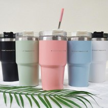 새지않는 안새는 차량용 자동차 보온 보냉 물병 진공 텀블러, 핑크