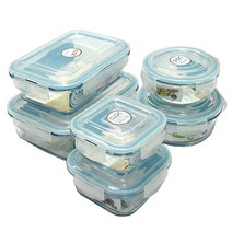네오플램 내열유리 밀폐용기 사각 원형 찬통 반찬통 용량선택, 정사각 320ml, 1개