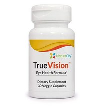 미국 NatureCity True-Vision 루테인 제아잔틴 및 사프란 20mg 눈 건강 보충제 식물성 캡슐 30개, 30개(1팩)