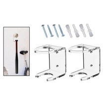 야구공케이스 볼케이스 2x 야구 홀더 디스플레이 케이스 수평 랙 야구 방망이 걸이 선반, 분명한