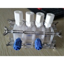 수소 연료 전지. 미생물 소형 전해질 세포. 양성자 막 MFC 수소를 가진 2 약실 반응기.