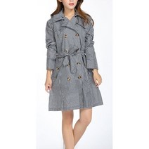 체크 레인코트 여성우의 골프웨어 바람막이 비옷