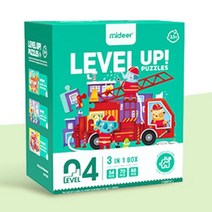 단계별 일러스트 그림퍼즐놀이 LV4 교통 어린이집 만3세 집중력발달교구