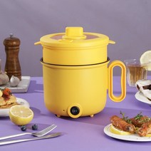 붕어빵 기계 호빵 군고구마 미니 타코야끼 증기선 냄비 아침 식사 가있는 1.5l 전기, 04 With steamer yellow_04 AU