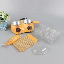 초콜릿 멜팅 가정용 중탕기 더블 포트 DIY 퐁듀 냄비 스토어, 옐로우 더블팟