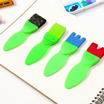 민화샵 유아미술재료 EVA도장놀이 4종 표현하기붓 유아미술놀이 유아붓