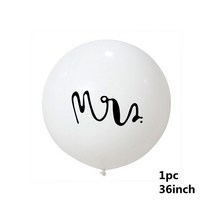 브라이덜샤워풍선 칠순 생일축하 기념일 졸업 헬륨가스 꽃풍선 빅사이즈 36 인치 Mr 화이트 라텍스 풍선, 02 1pcs