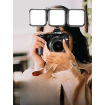 영상 개인방송 사진촬영용 아프리카 방송조명 안센스, (RGB 풀컬러 충전식 모델) 3등 겸용 모델