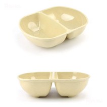멜라민 반반 나눔 짬짜면 그릇 24.7x20cm 4호 베이지_232690EA, 본상품선택, 본상품선택