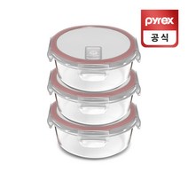 코랠 파이렉스 이지벤트 원형 밀폐용기 625ml 3P, 단품