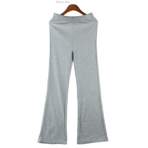 여자 밴딩팬츠 골지 부츠컷 바지 트레이닝바지 고무줄 패션 운동복 면바지 고급 키커보이는