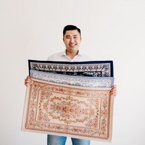 이한리빙 엔틱 면 발매트 3종 욕실 주방 화장실 싱크대 빨아쓰는 발매트 발닦개 발수건, 베이지패턴