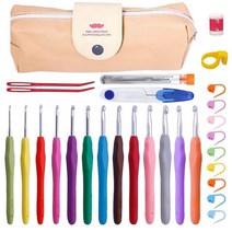 손뜨개 뜨개질 용품 바늘 실 도구 tlkkue crochet hooks set knitting tools for wool yarn and thread 크로셰 울 스카프 장갑