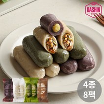[다신샵] 곤약현미 가래떡 4종 혼합세트(현미+쑥+고구마+씨앗), 8팩, 80g