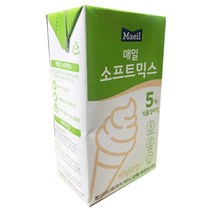 매일유업 소프트믹스 식물성지방 5% 바닐라향 (하이믹스) 1박스 아이스크림, 6개, 1000ml
