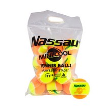 낫소 테니스 공 T-1103 미니 쿨 오렌지 연습공 12개입