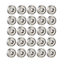 25Pcs 608 ZZ 볼 베어링 608Zz 금속 이중 차폐 미니어처 깊은 홈 볼 베어링 스케이트 보드 (8mm X 22mm X 7mm), 보여진 바와 같이, 하나