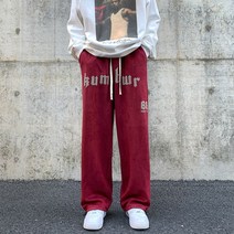 일자트레이닝바지 문착 스웨이드 가죽 일자바지 CITYBOY 부풀다 플라워 프린팅 와이드 루즈핏 트렌드 4996206469