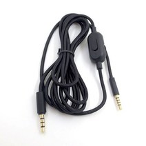 로지텍 G433 G 프로 X PS4 Xbox-One 헤드폰용 교체용 R91A Aux 케이블 코드 금도금, 02 Black, Black