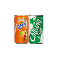 환타오렌지&칠성사이다 190ml X 각15개(총30개) 업소용/콜라/환타/탄산음료/과즙탄산/미니/소캔, 30개