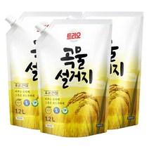 곡물설거지 우리현미 1종 주방세제 1200ml 리필 3개