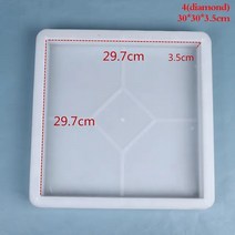 정원 디딤석 판석 보도블럭 틀 플라스틱 벽돌 금형 포장 보도 MEW DIY 돌길 정원길 돌담길 중간 구멍 모양, 04 4diamond