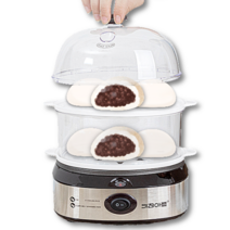 호빵기계 2단 쉽고빠른 원터치 만능 가정용 미니 찐빵 계란 고구마 찜기 KC안전인증, 원터치만능찜기 세트