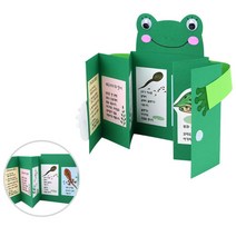 개구리 한살이 성장과정 올챙이 학습 책만들기 아트북 5인 꾸미기 만들기키트 활동 학원, 머메이드 색상지