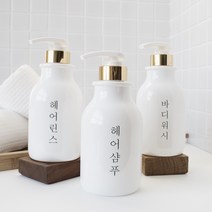홈스토킹 세로글 한글라벨 욕실 디스펜서 샴푸통 핸드워시 주방세제 소분용기 펌프공병 욕실용품, 1개, 화이트 실버 /바디워시