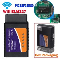 자동차 진단기 스캐너 Elm327 v1.5 obd2 pic18f25k80 칩 wifi elm 327 블루투스 elm327 진단 도구 iphoneandroid, 와이파이 elm327 상자