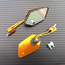 오토바이휴대폰거치대 알루미늄 범용 모터사이클 핸들바 백미러 8mm 눈부심 방지 혼다 야마하 스즈키, 02 Gold