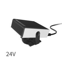 자동차히터 자동차 히터 12V/24V 전기 겨울 따뜻한 360 학위 조절 트럭 팬 가열 Demister 휴대용 창 안개 D, 02 black 24v