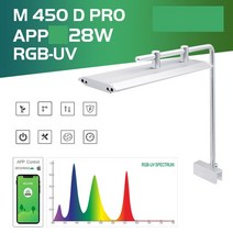화사한 은은한 주 아쿠아 M 시리즈 WRGB Led 수족관 빛 사이클 타이머와 나노 Aquatics 식물에 대 한 브래킷과 탱크, [09] M450 D1 PRO