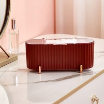 골드라인 화장솜 면봉 덮개형 수납정리함 케이스 4color (C21), 브라운